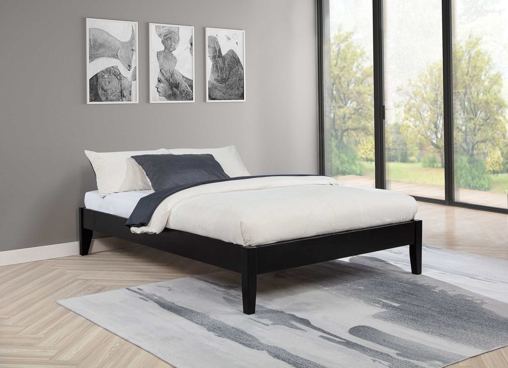 Hounslow Full Universal Platform Bed Black - Tampa Furniture Outlet