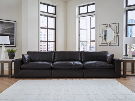 Tampa Furniture Outlet - Ashley Furniture - Emilia Sectional - RAF 3-Piece Sectional Sofa / Black - 30902S2