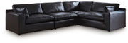 Tampa Furniture Outlet - Ashley Furniture - Emilia Sectional - RAF 4-Piece Sectional / Black - 30902S3