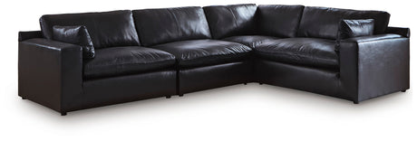 Tampa Furniture Outlet - Ashley Furniture - Emilia Sectional - RAF 4-Piece Sectional / Black - 30902S3
