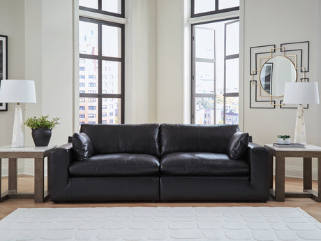 Tampa Furniture Outlet - Ashley Furniture - Emilia Sectional - RAF 2-Piece Sectional Loveseat / Black - 30902S1