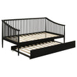 Tampa Furniture Outlet - Coaster - Delgado Windsor Twin Wood Daybed with Trundle Black - 310027