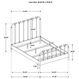 Rocco All Wood Water Pipe Open Frame Full Bed Dark Bronze