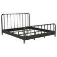 Tampa Furniture Outlet - Coaster - Rocco All Wood Water Pipe Open Frame Eastern King Bed Dark Bronze - 310035KE