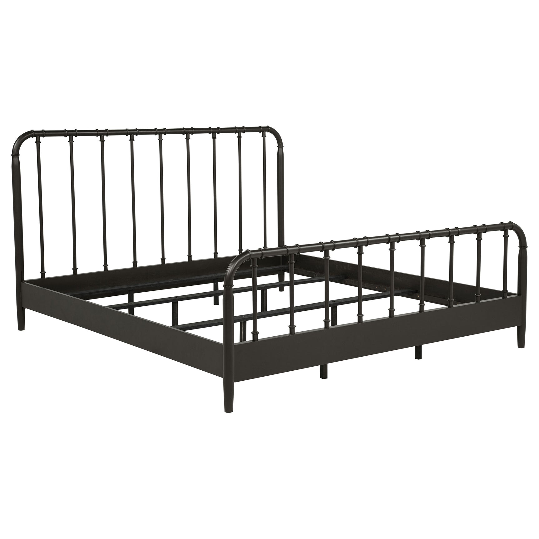 Tampa Furniture Outlet - Coaster - Rocco All Wood Water Pipe Open Frame Eastern King Bed Dark Bronze - 310035KE