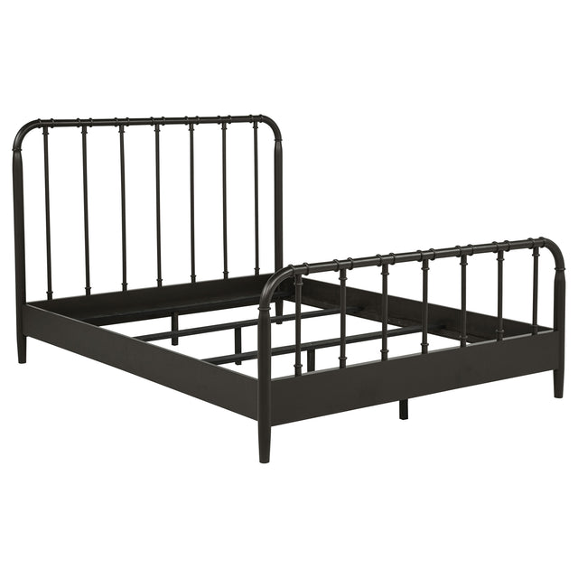 Tampa Furniture Outlet - Coaster - Rocco All Wood Water Pipe Open Frame Queen Bed Dark Bronze - 310035Q