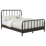 Rocco All Wood Water Pipe Open Frame Queen Bed Dark Bronze