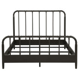 Rocco All Wood Water Pipe Open Frame Queen Bed Dark Bronze