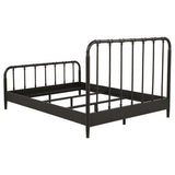 Rocco All Wood Water Pipe Open Frame Queen Bed Dark Bronze