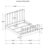 Rocco All Wood Water Pipe Open Frame Queen Bed Dark Bronze