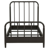 Rocco All Wood Water Pipe Open Frame Twin Bed Dark Bronze