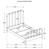 Rocco All Wood Water Pipe Open Frame Twin Bed Dark Bronze