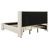 Alamosa Boucle Upholstered Eastern King Platform Bed White - Tampa Furniture Outlet