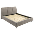 Tampa Furniture Outlet - Coaster - Mokena 46-inch Upholstered California King Platform Bed Taupe - 310090KW