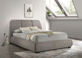 Mokena 46-inch Upholstered Queen Platform Bed Taupe