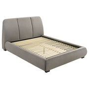Tampa Furniture Outlet - Coaster - Mokena 46-inch Upholstered Queen Platform Bed Taupe - 310090Q