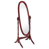 Tampa Furniture Outlet - Coaster - Foyet Wood Adjustable Full Length Cheval Mirror Merlot - 3101