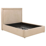 Tampa Furniture Outlet - Coaster - Lawson 54-inch Upholstered Full Platform Bed Light Saddle - 315835LF