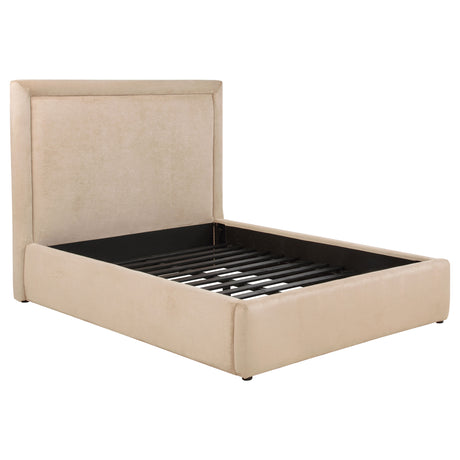 Tampa Furniture Outlet - Coaster - Lawson 54-inch Upholstered Full Platform Bed Light Saddle - 315835LF