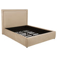 Tampa Furniture Outlet - Coaster - Lawson 54-inch Upholstered Queen Platform Bed Light Saddle - 315835LQ