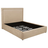 Tampa Furniture Outlet - Coaster - Lawson 54-inch Upholstered Queen Platform Bed Light Saddle - 315835LQ