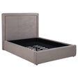 Tampa Furniture Outlet - Coaster - Lawson 54-inch Upholstered Full Panel Platform Bed Mushroom - 315835MF
