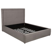 Tampa Furniture Outlet - Coaster - Lawson 54-inch Upholstered Queen Platform Bed Mushroom - 315835MQ