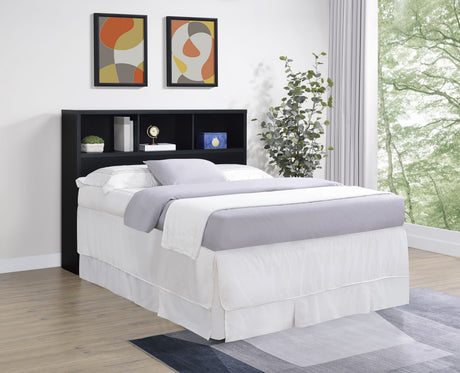 Westpark 49-inch Queen Bookcase Headboard Black - Tampa Furniture Outlet