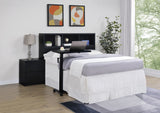 Westpark 49-inch Queen Bookcase Headboard Black - Tampa Furniture Outlet