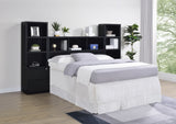 Westpark 49-inch Queen Bookcase Headboard Black - Tampa Furniture Outlet