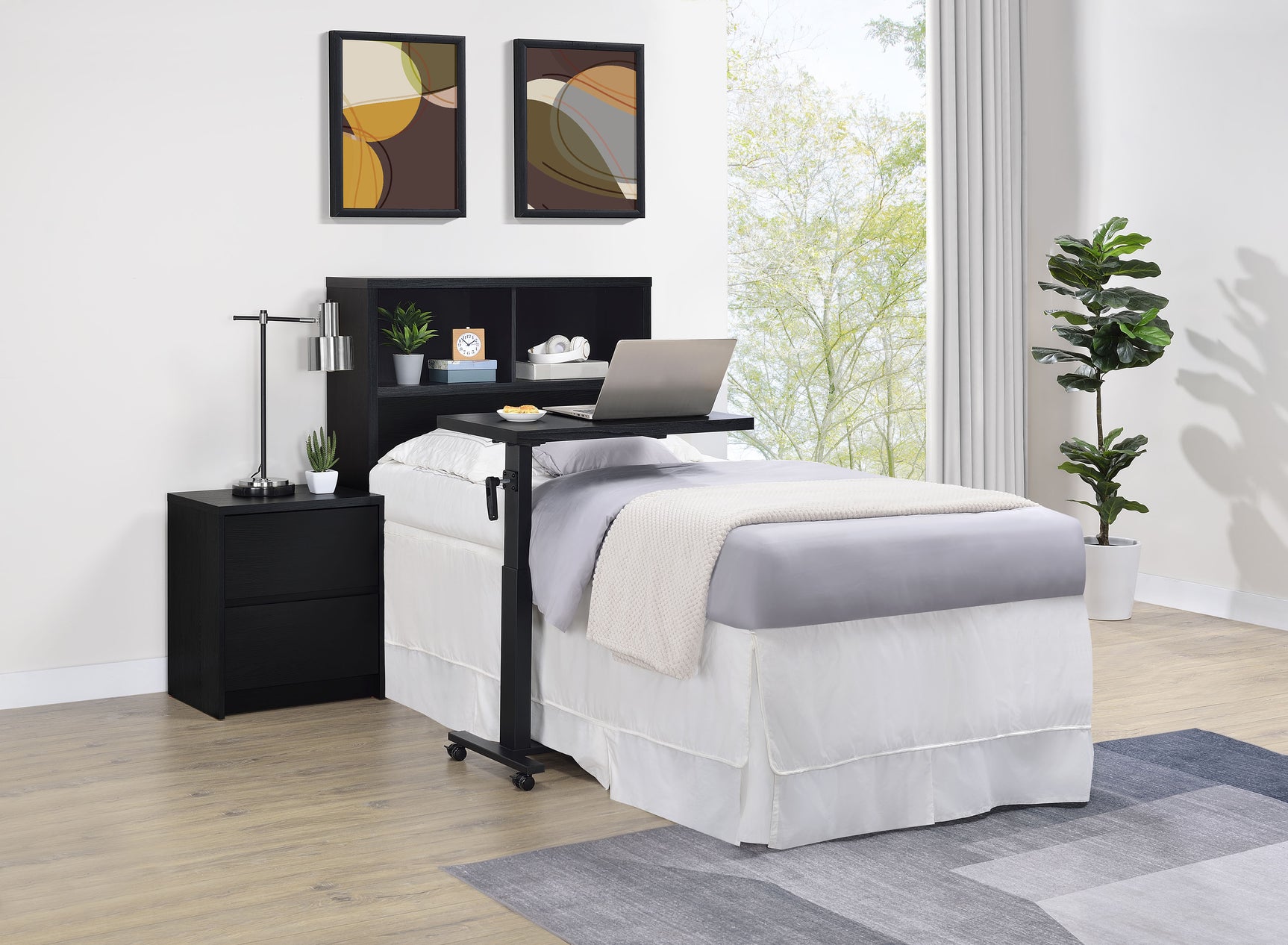 Westpark 49-inch Twin Bookcase Headboard Black - Tampa Furniture Outlet