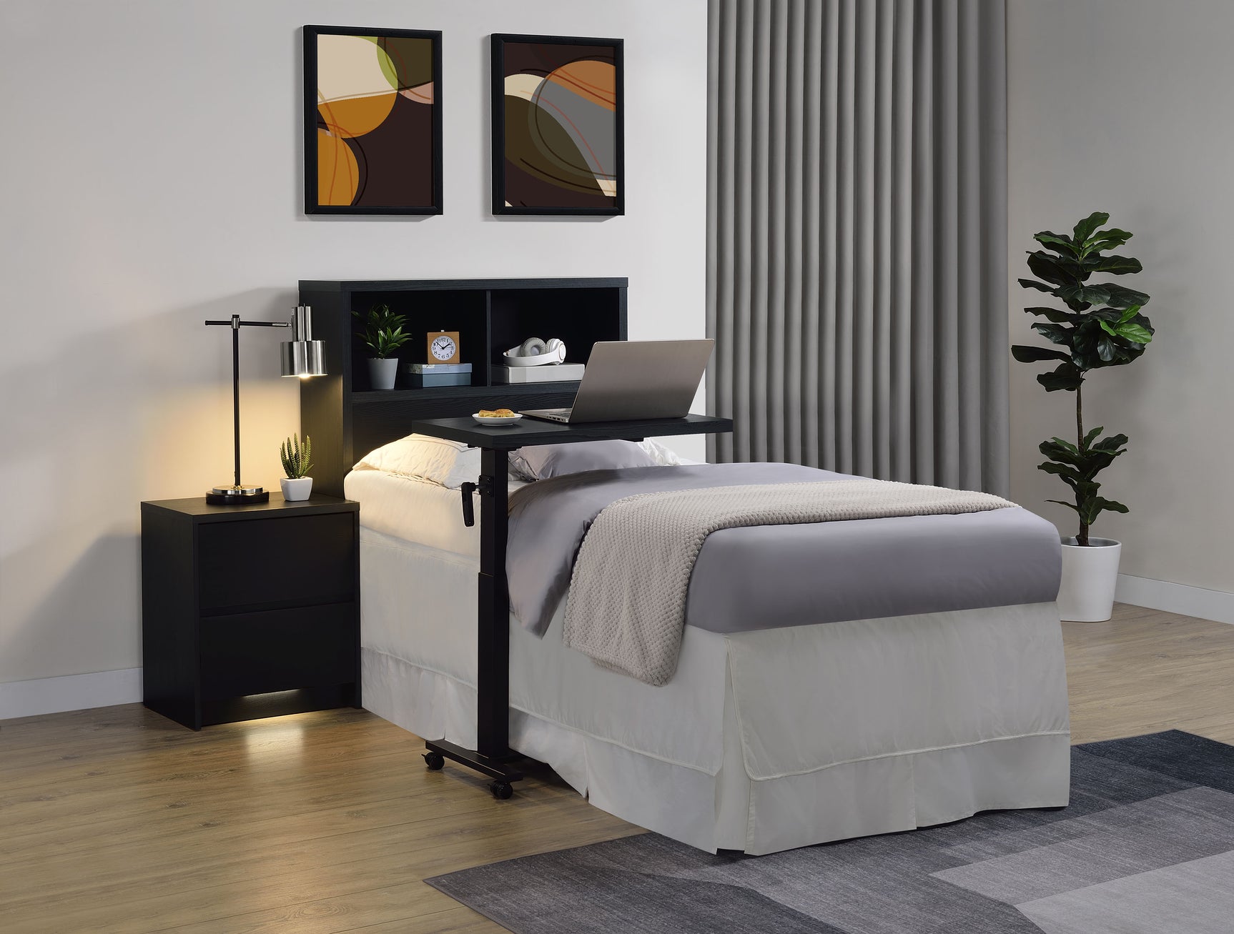 Westpark 49-inch Twin Bookcase Headboard Black - Tampa Furniture Outlet