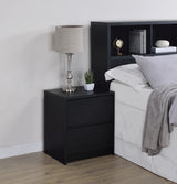 Westpark 2-drawer Nightstand LED Lights and USB Black - Tampa Furniture Outlet