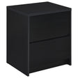 Tampa Furniture Outlet - Coaster - Westpark 2-drawer Nightstand LED Lights and USB Black - 315852