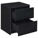 Westpark 2-drawer Nightstand LED Lights and USB Black - Tampa Furniture Outlet