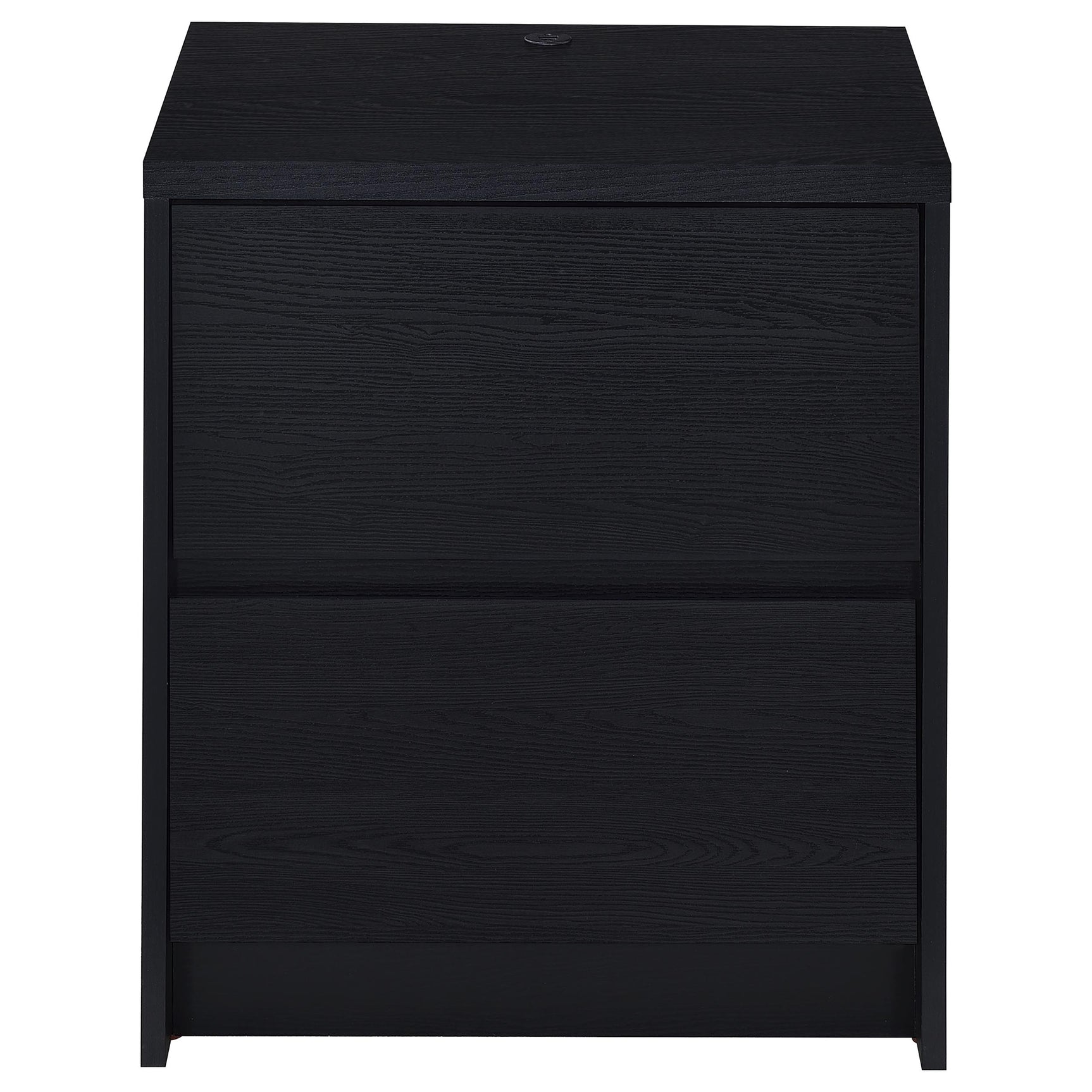 Westpark 2-drawer Nightstand LED Lights and USB Black - Tampa Furniture Outlet