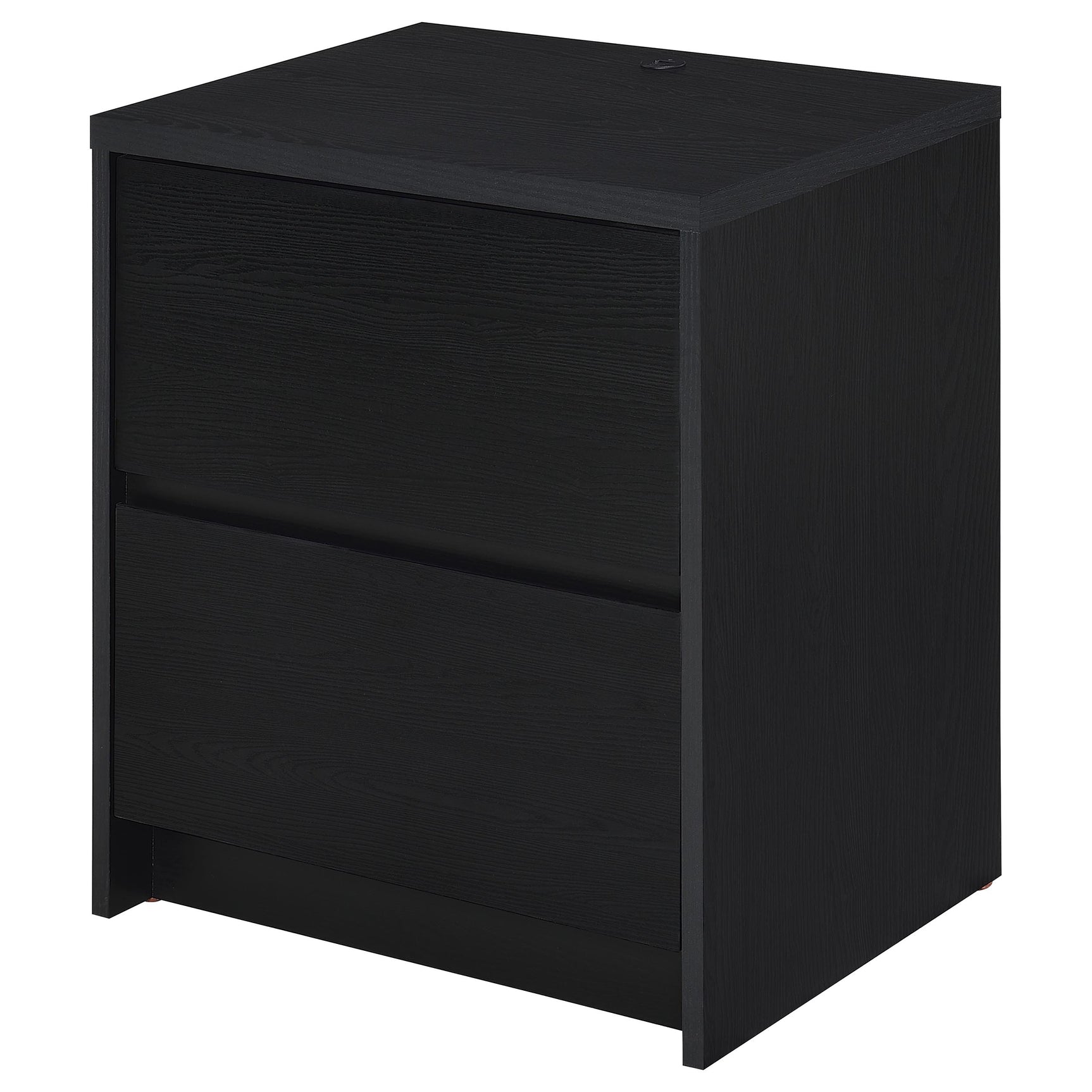 Westpark 2-drawer Nightstand LED Lights and USB Black - Tampa Furniture Outlet
