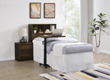Westpark 49-inch Twin Bookcase Headboard Dark Pine - Tampa Furniture Outlet