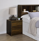 Westpark 2-drawer Nightstand LED Lights and USB Dark Pine - Tampa Furniture Outlet