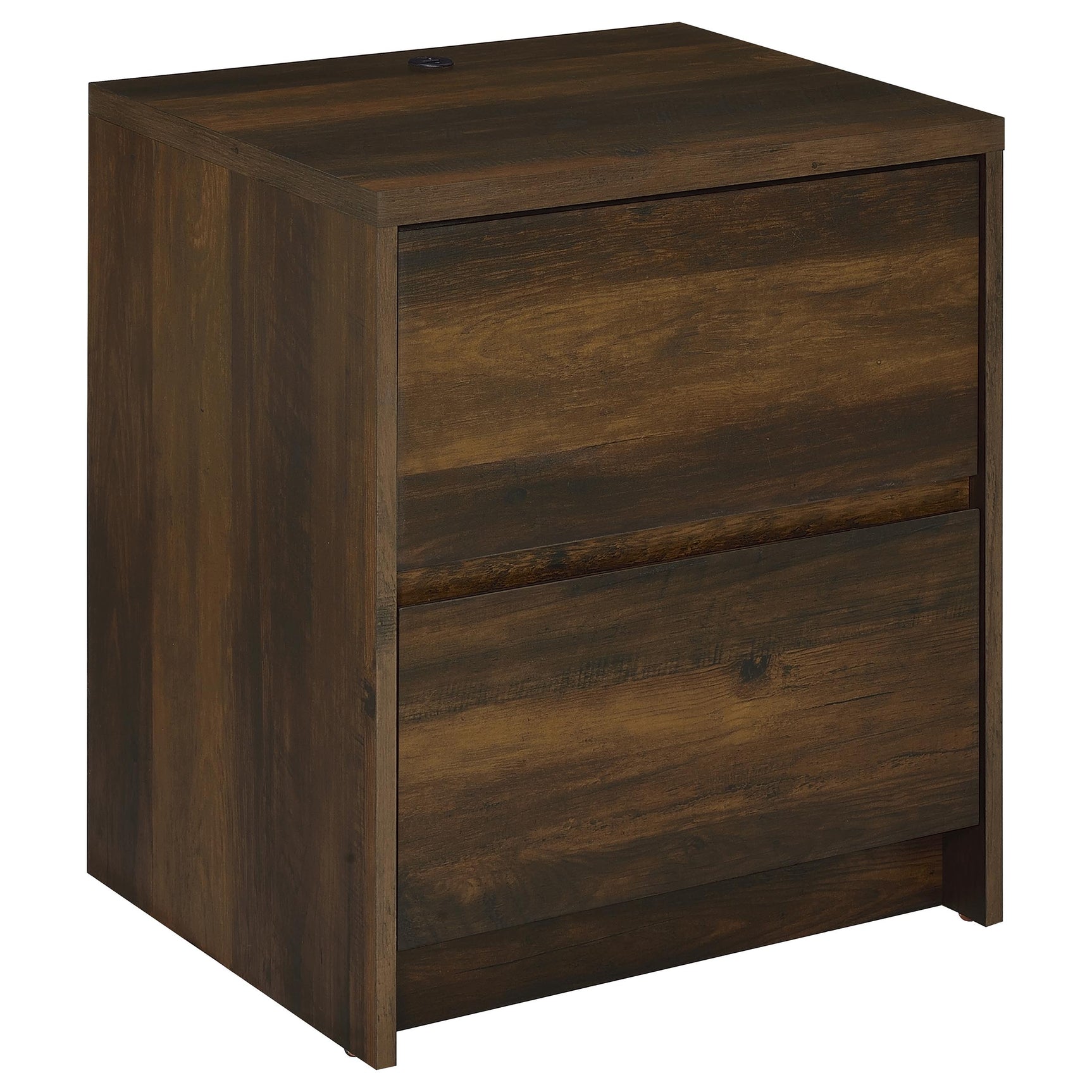 Tampa Furniture Outlet - Coaster - Westpark 2-drawer Nightstand LED Lights and USB Dark Pine - 315882