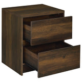 Westpark 2-drawer Nightstand LED Lights and USB Dark Pine - Tampa Furniture Outlet