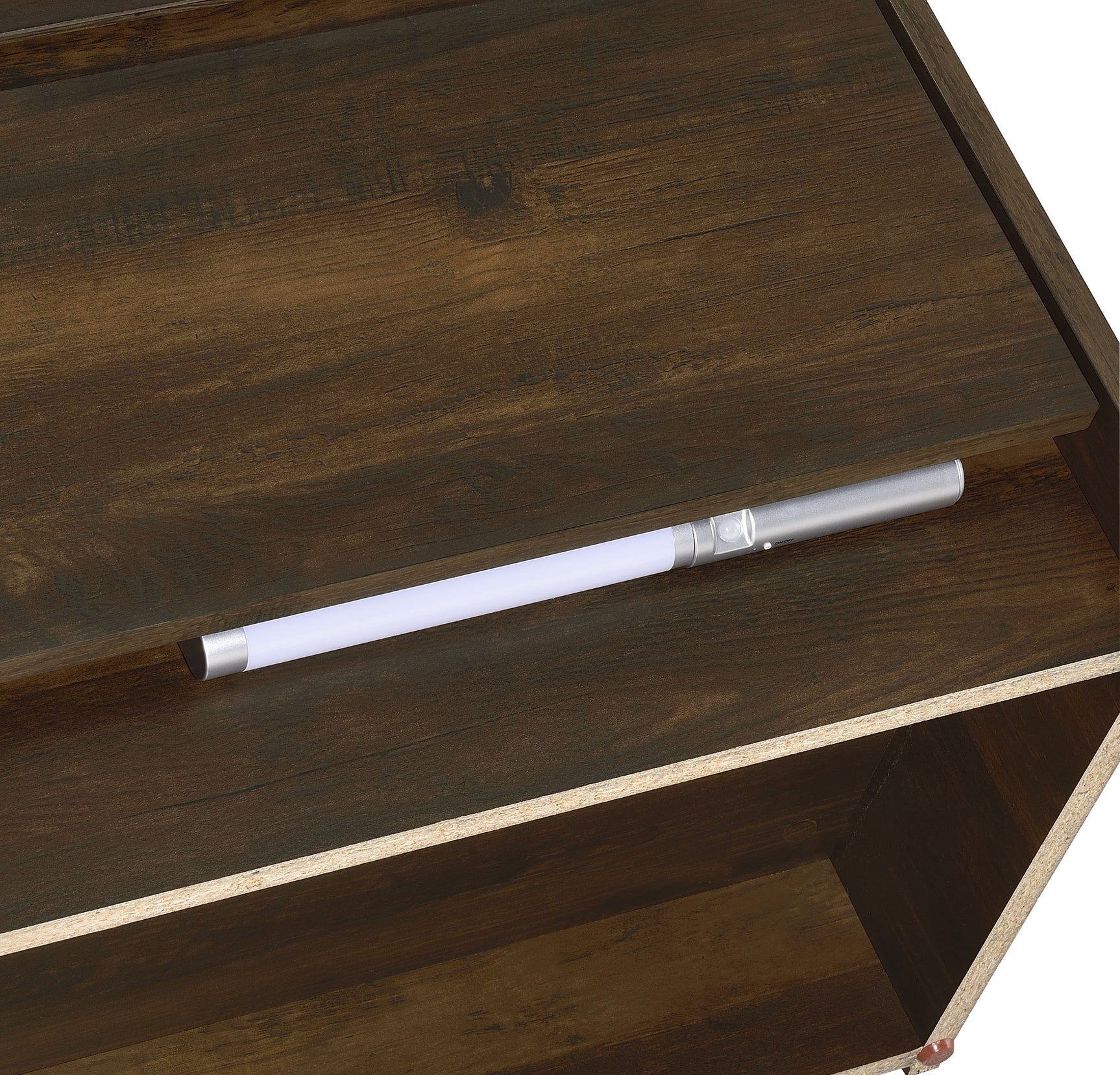 Westpark 2-drawer Nightstand LED Lights and USB Dark Pine - Tampa Furniture Outlet