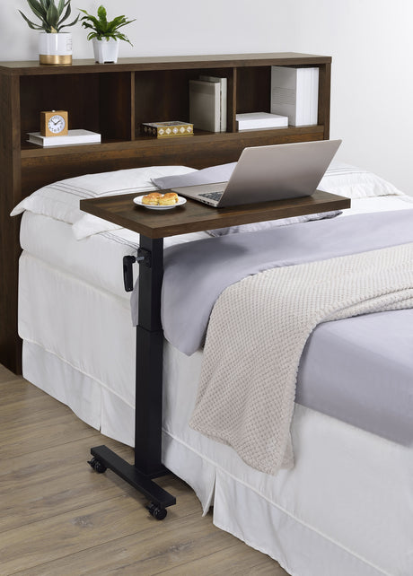 Westpark Height Adjustable Mobile Bedroom C-Table Dark Pine - Tampa Furniture Outlet