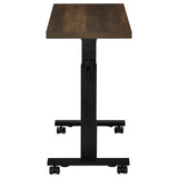 Westpark Height Adjustable Mobile Bedroom C-Table Dark Pine - Tampa Furniture Outlet