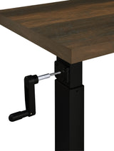 Westpark Height Adjustable Mobile Bedroom C-Table Dark Pine - Tampa Furniture Outlet
