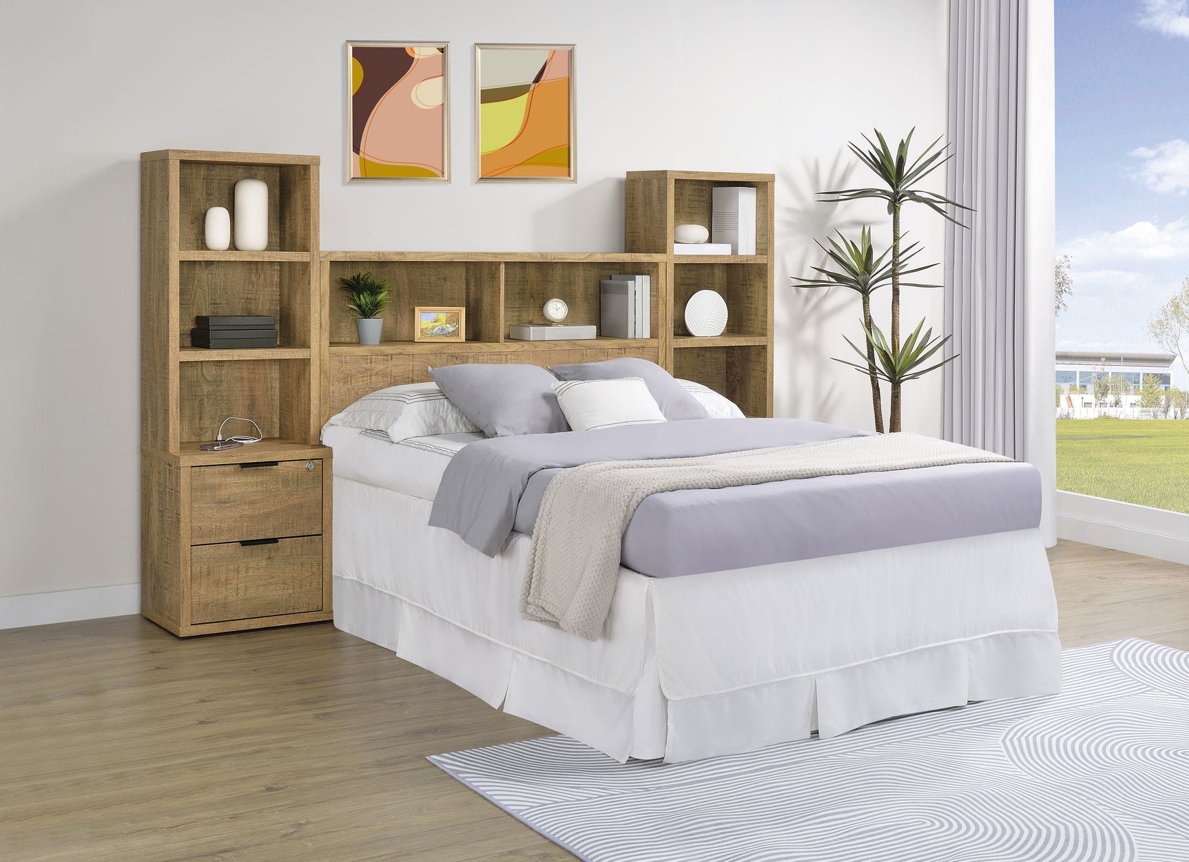Westpark 49-inch Full Bookcase Headboard Mango - Tampa Furniture Outlet