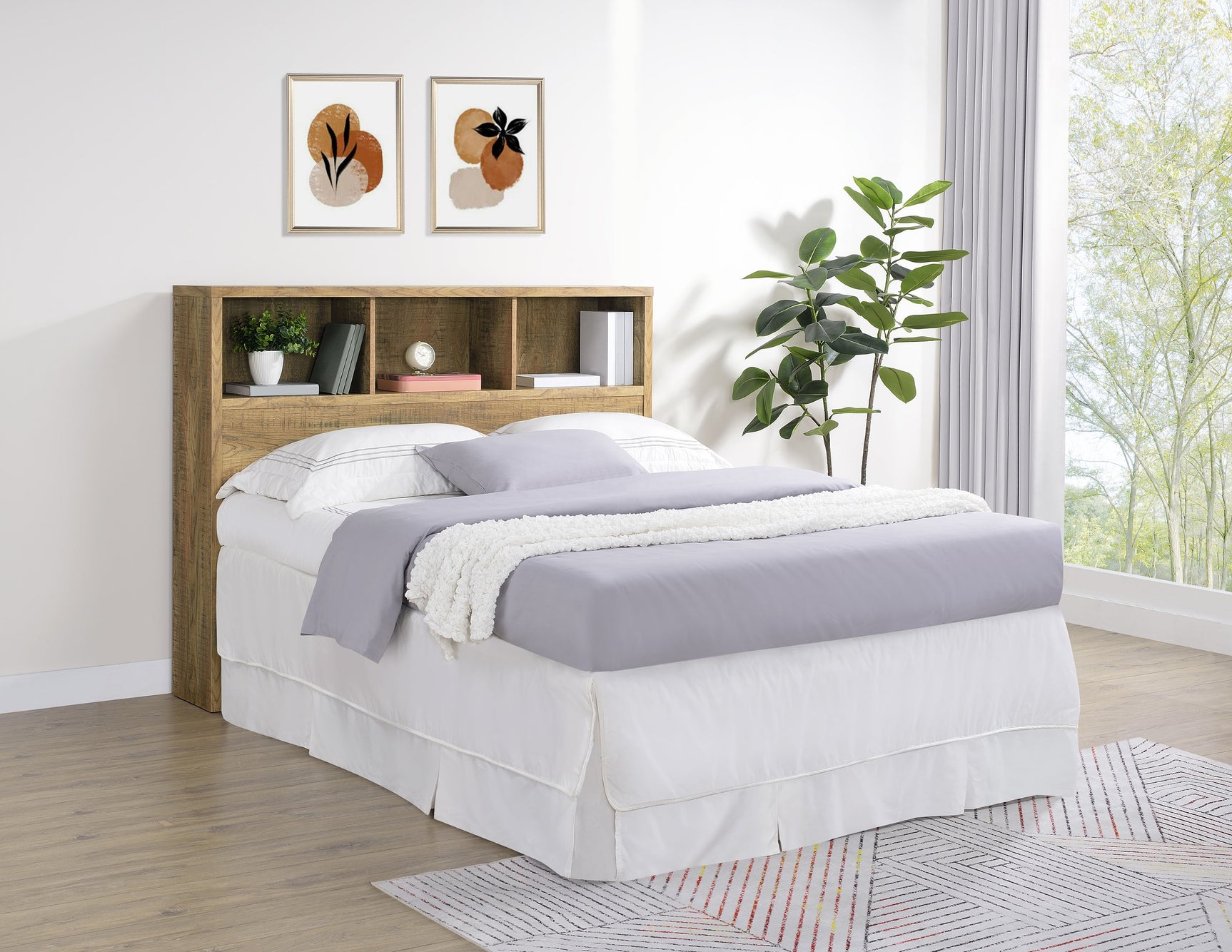 Westpark 49-inch Queen Bookcase Headboard Mango - Tampa Furniture Outlet