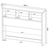 Westpark 49-inch Queen Bookcase Headboard Mango - Tampa Furniture Outlet