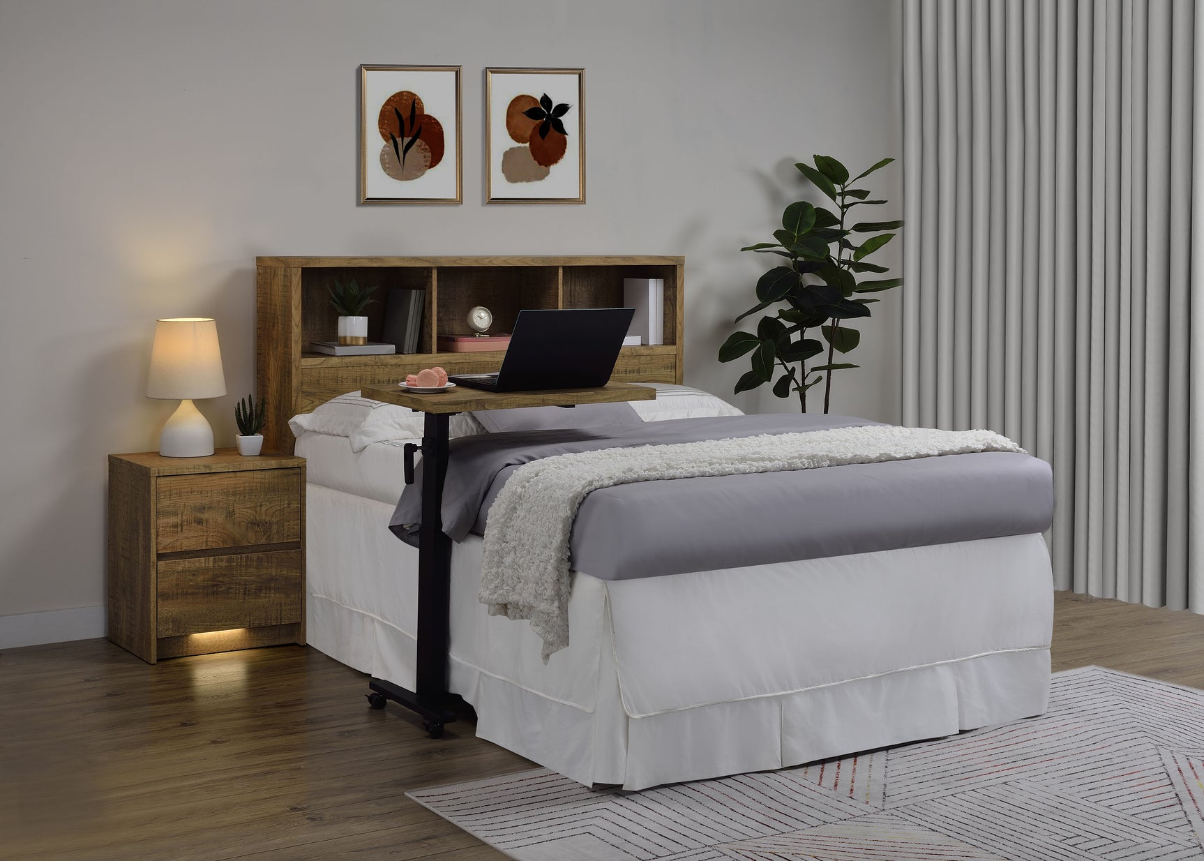Westpark 49-inch Queen Bookcase Headboard Mango - Tampa Furniture Outlet
