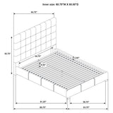 Medley Genuine Leather Queen Panel Platform Bed Black